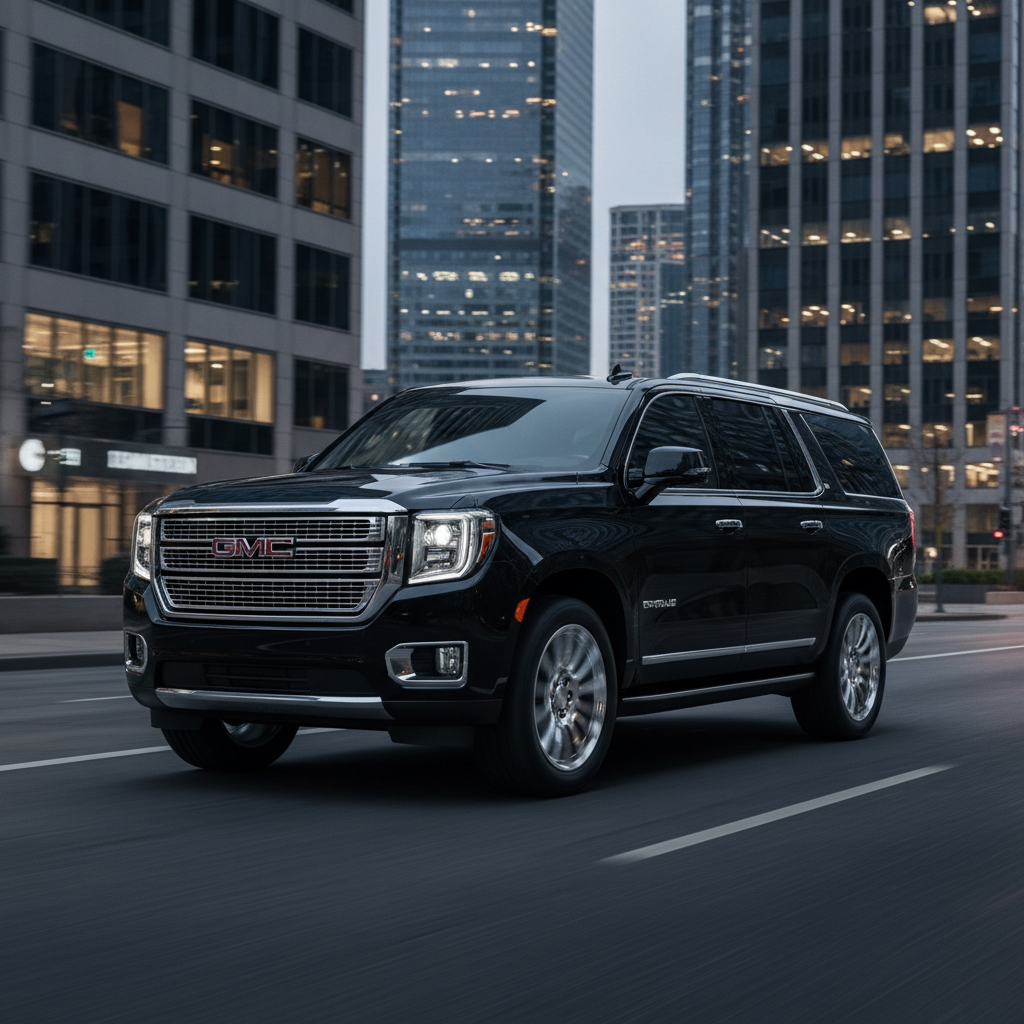 Executive in luxury SUV for corporate travel in Bergen County NJ