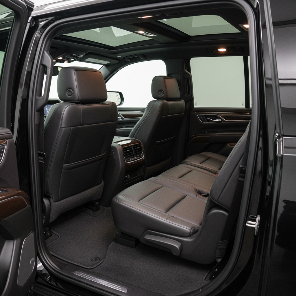 Elegant limousine interior — as-directed chauffeur service NJ