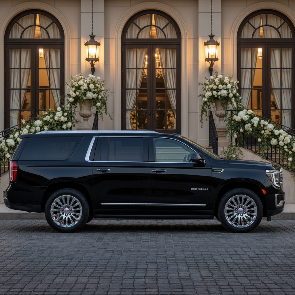 Elegant wedding transportation — luxury car service for New Jersey weddings